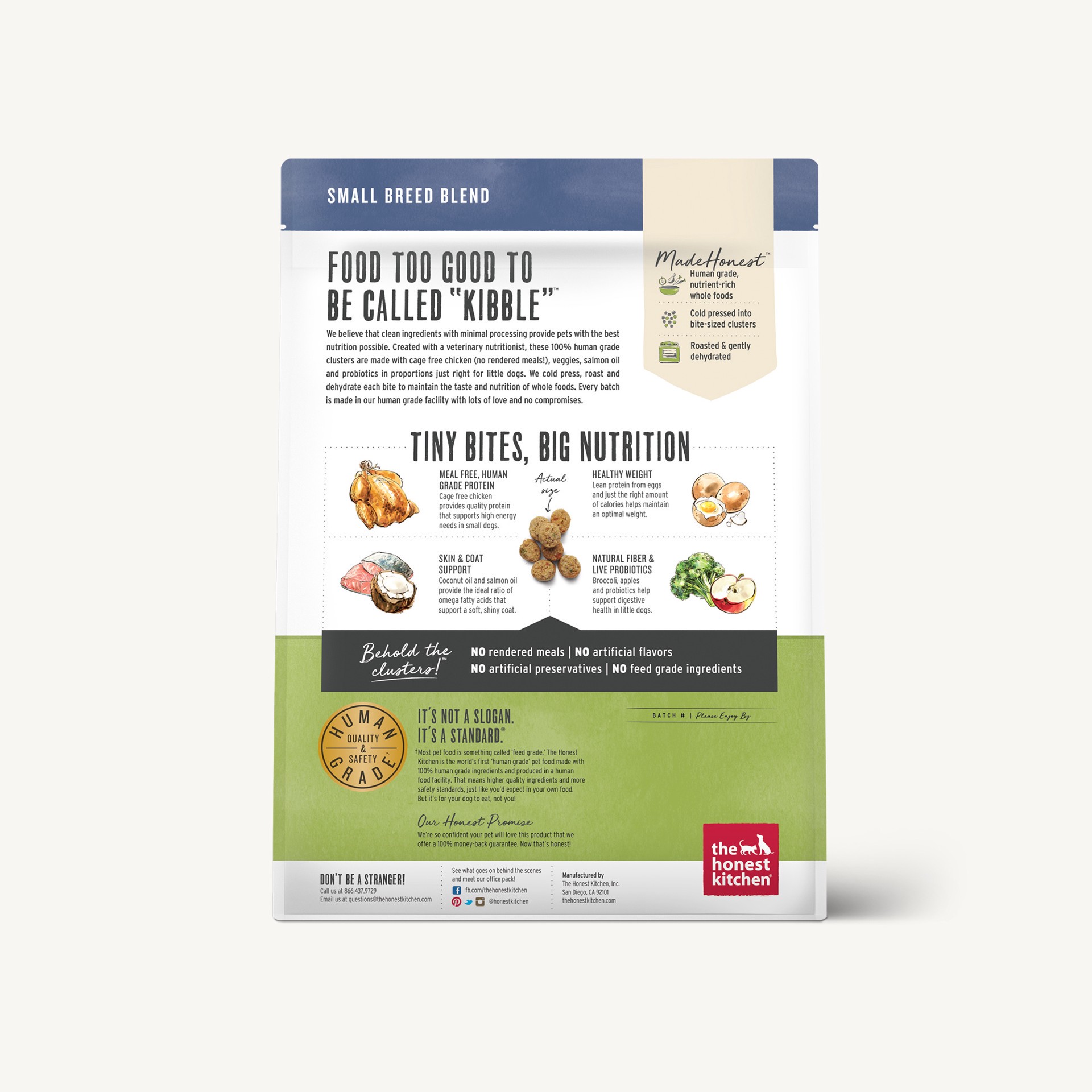 slide 3 of 8, The Honest Kitchen Whole Food Clusters Whole Food Clusters Small Breed Grain Free Chicken Dry Dog Food, 4 lb Bag, 4 lb