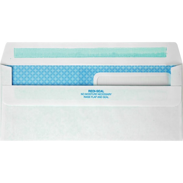 slide 4 of 4, Quality Park Double Window Tinted Redi-Seal Check Envelope, #8 - White (500 Per Box), 1 ct