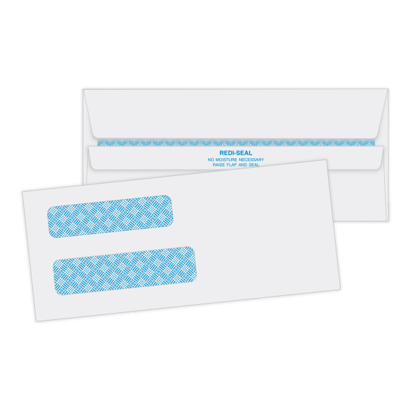 slide 1 of 4, Quality Park Double Window Tinted Redi-Seal Check Envelope, #8 - White (500 Per Box), 1 ct