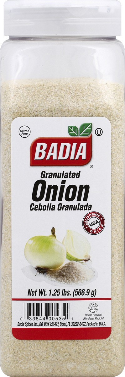 slide 1 of 8, Badia Granulated Onion, 1.25 lb