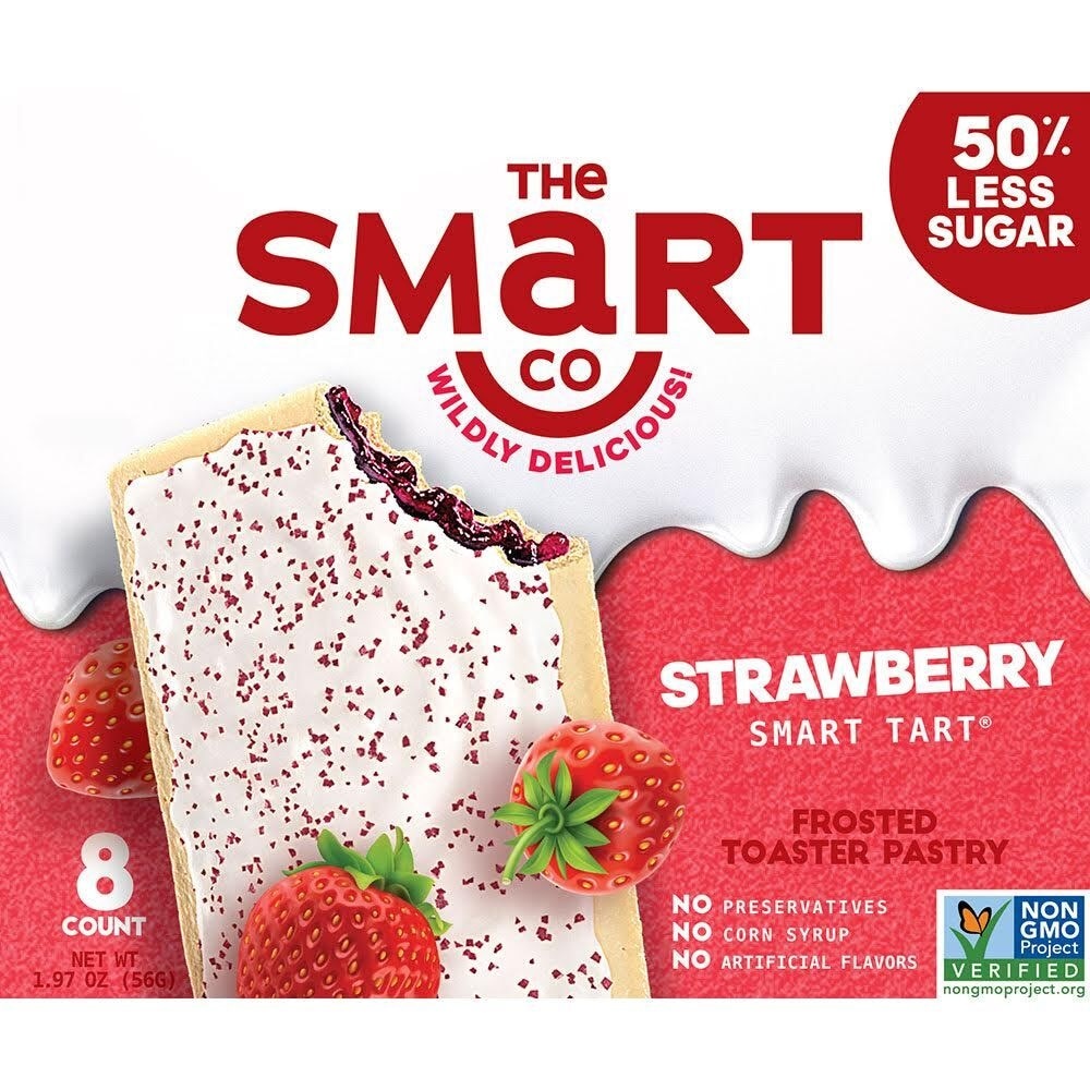 slide 1 of 1, The Smart Co Strawberry Frosted Toaster Pastries, 8 ct