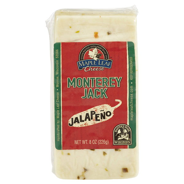 slide 1 of 2, Maple Leaf Monterey Jack Jalapeno Cheese, 8 oz