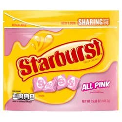 STARBURST All Pink Fruit Chews Chewy Candy, Sharing Size, 15.6 oz Bag