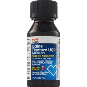 slide 1 of 1, CVS Health First Aid Antiseptic, Iodine Tincture Usp, 1 Oz, 1 ct
