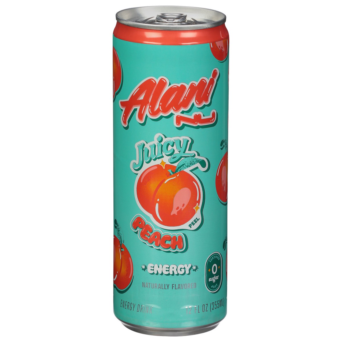 slide 1 of 9, Alani Nu Juicy Peach Energy Drink 12 fl oz, 12 fl oz