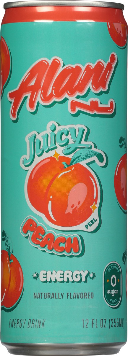 slide 6 of 9, Alani Nu Juicy Peach Energy Drink 12 fl oz, 12 fl oz