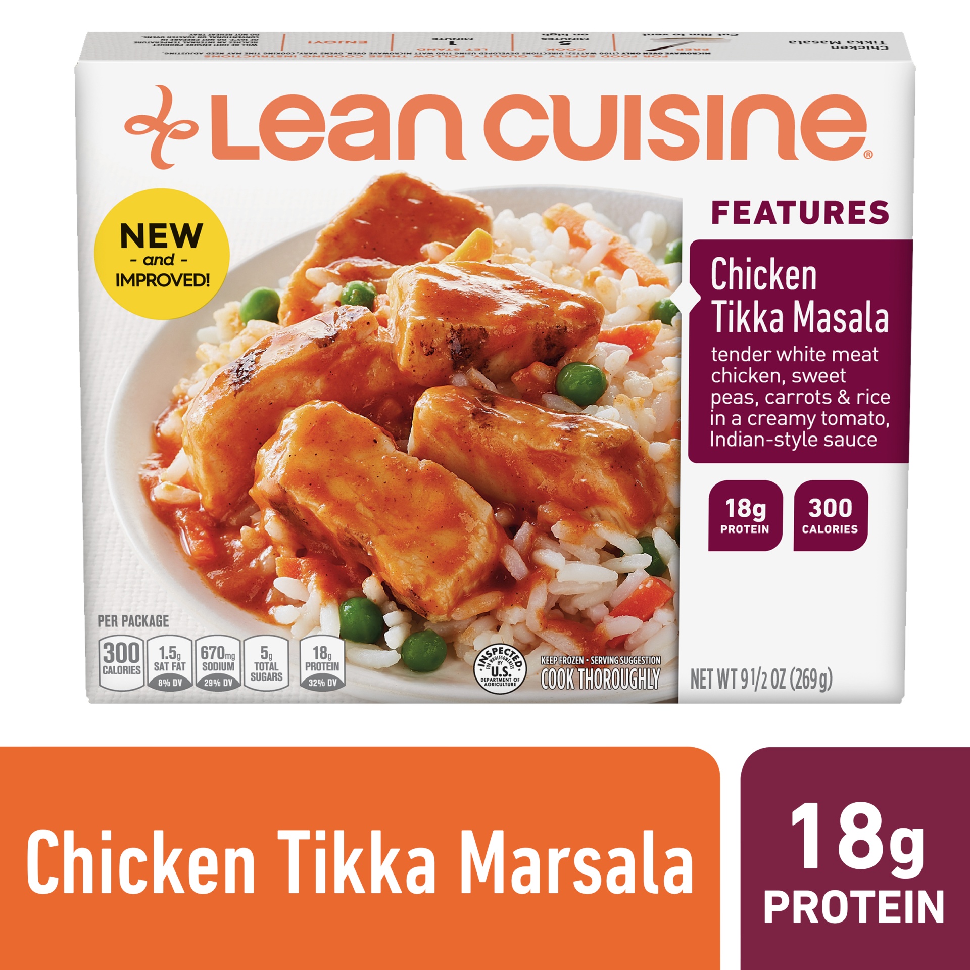 slide 1 of 1, Lean Cuisine Marketplace Chicken Tikka Masala, 9.5 oz