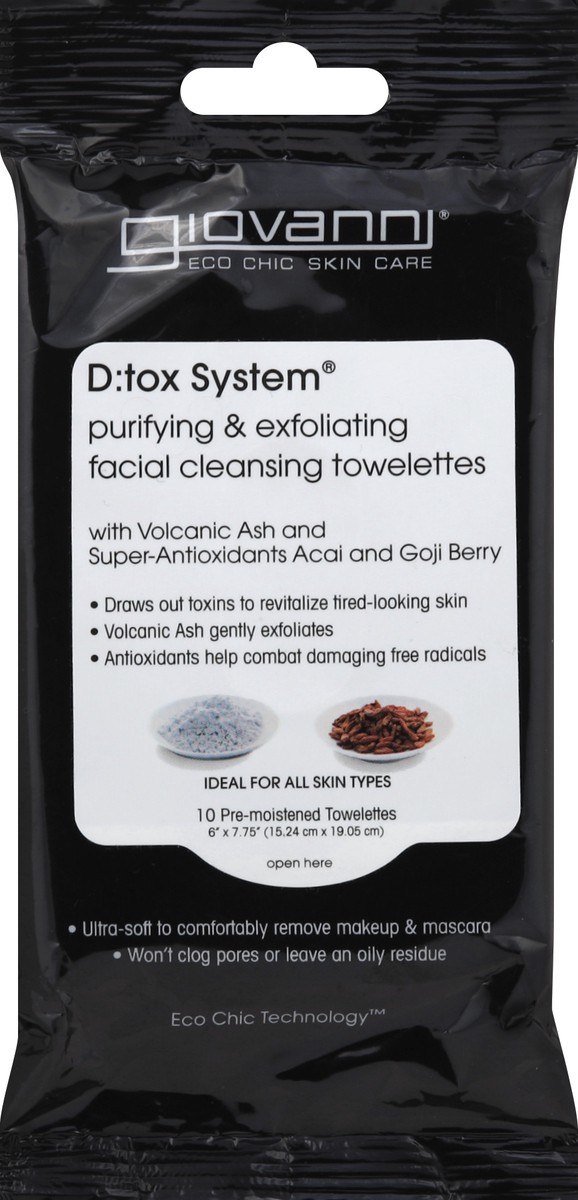 slide 2 of 3, Giovanni Cleansing Towelettes 10 ea, 10 ct