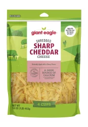 Giant Eagle Shredded Sharp Cheddar Cheese
