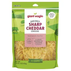 Giant Eagle Shredded Sharp Cheddar Cheese