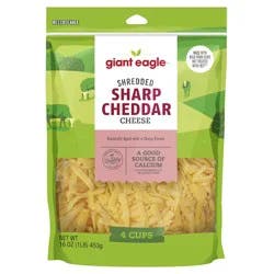 Giant Eagle Shredded Sharp Cheddar Cheese