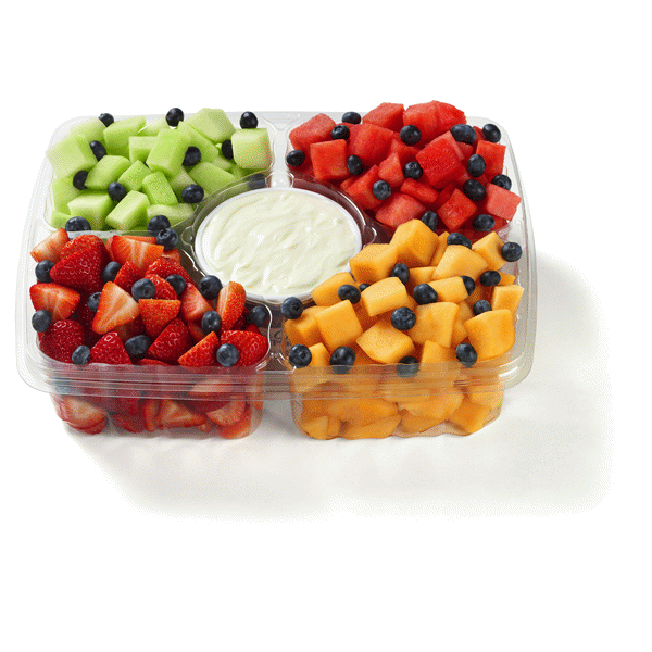 slide 1 of 1, Garden Cut Fruit Tray with Dip, 2 lb