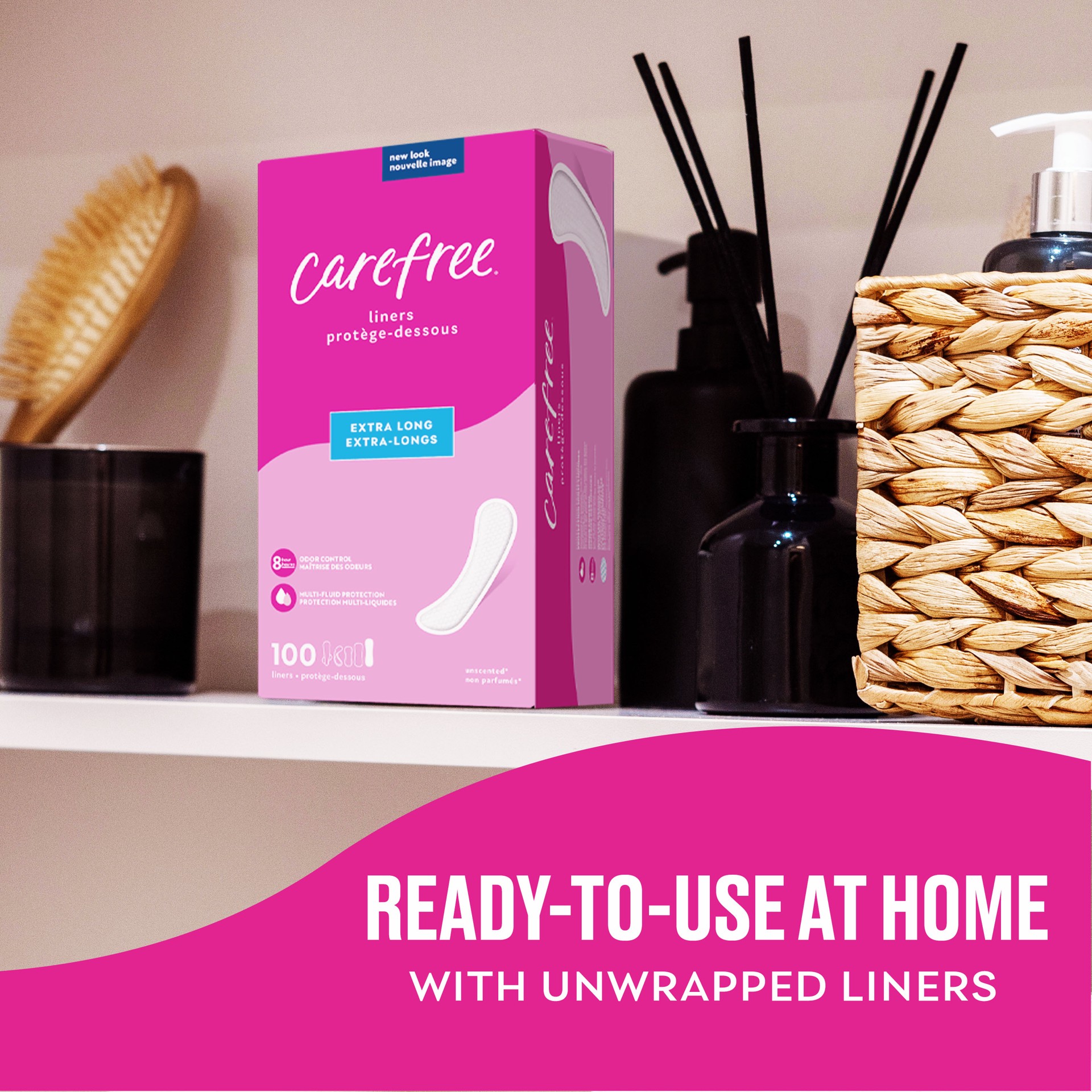 slide 6 of 9, Carefree Panty Liners, Regular Liners, Unwrapped, Unscented, 120ct (Packaging May Vary), 120 ct