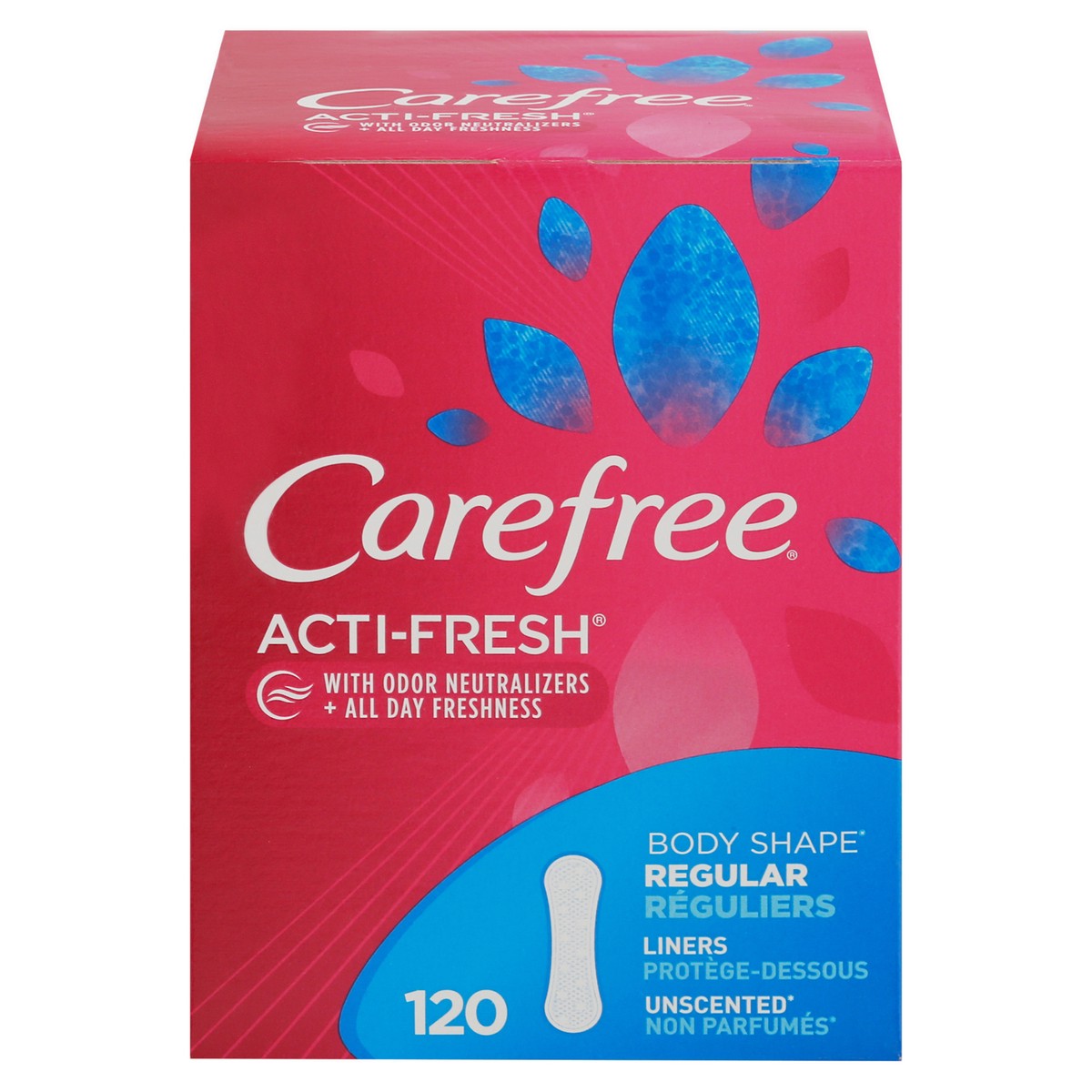 slide 1 of 9, Carefree Panty Liners, Regular Liners, Unwrapped, Unscented, 120ct (Packaging May Vary), 120 ct