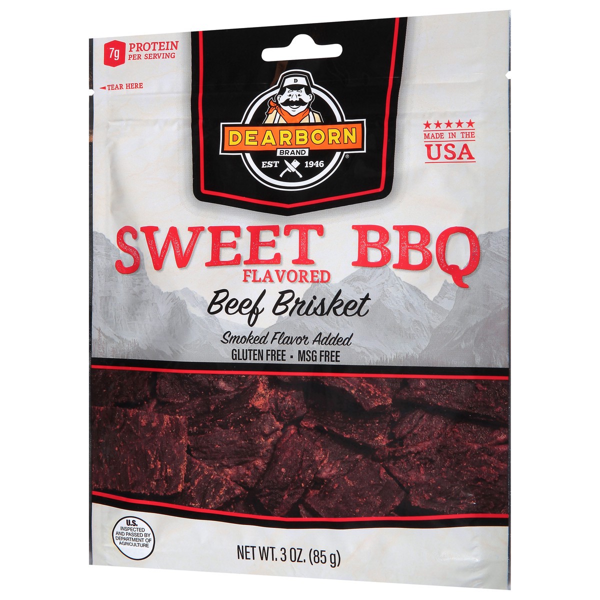 slide 6 of 13, Dearborn Jerky Sweet BBQ, 3 oz