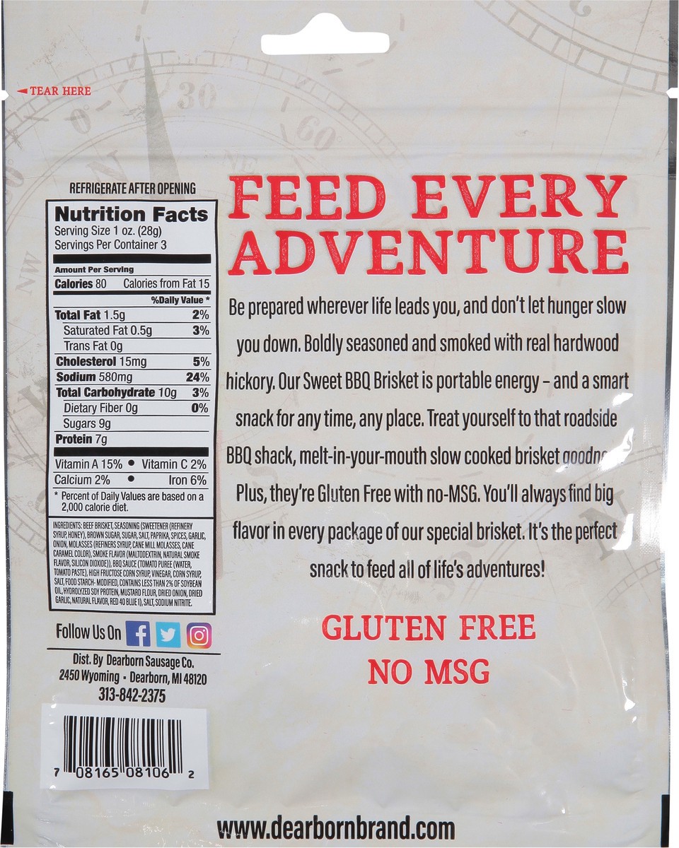 slide 8 of 13, Dearborn Jerky Sweet BBQ, 3 oz