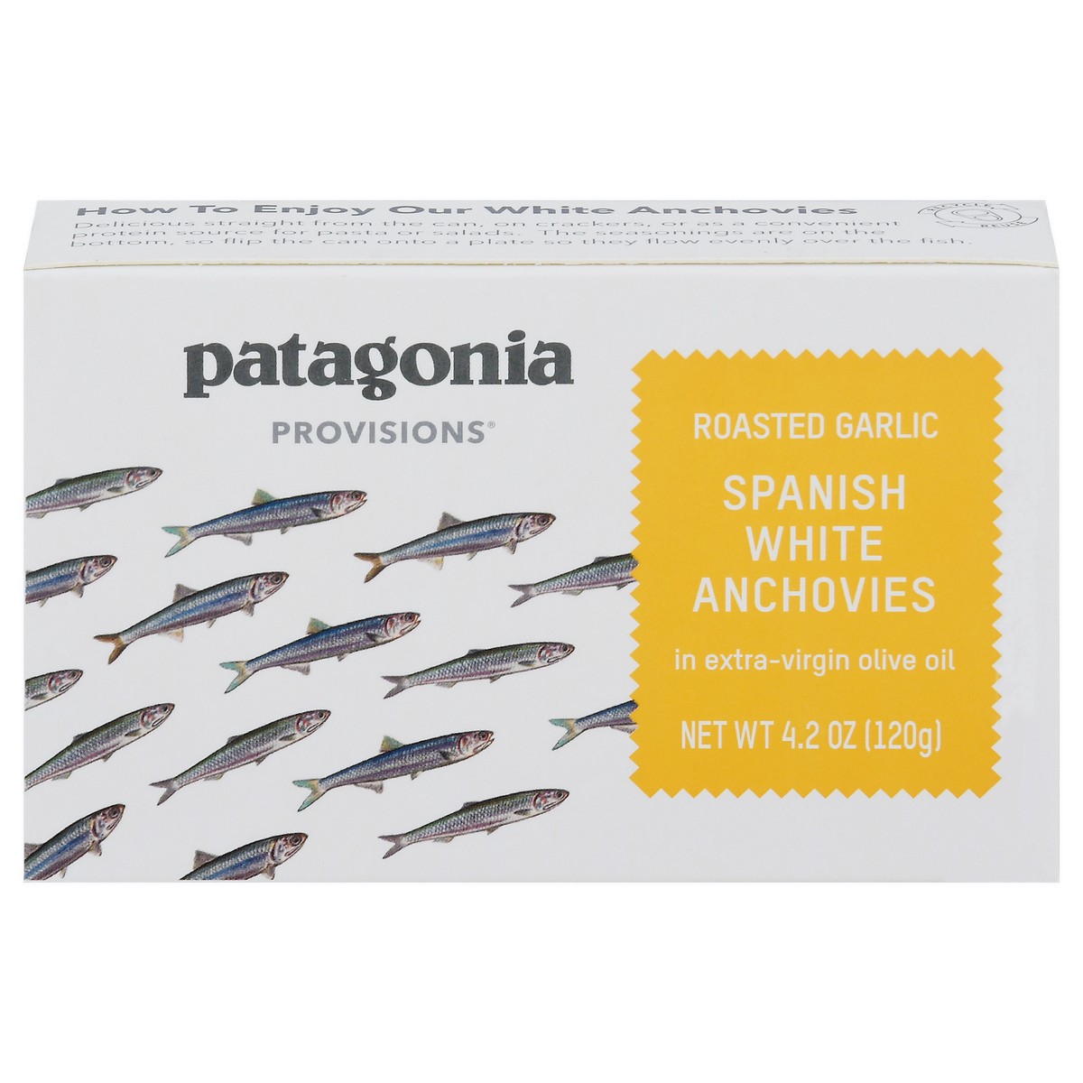 slide 1 of 9, Patagonia Provisions Roasted Garlic Spanish White Anchovies in Extra-Virgin Olive Oil 4.2 oz, 4.2 oz