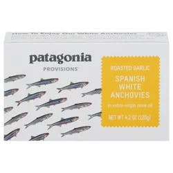 Patagonia Provisions Roasted Garlic Spanish White Anchovies in Extra-Virgin Olive Oil 4.2 oz