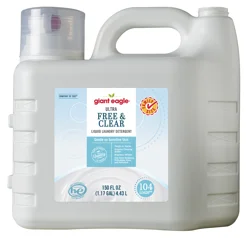 Giant Eagle Liquid Laundry Detergent, Ultra Free & Clear, 150oz, Family Size