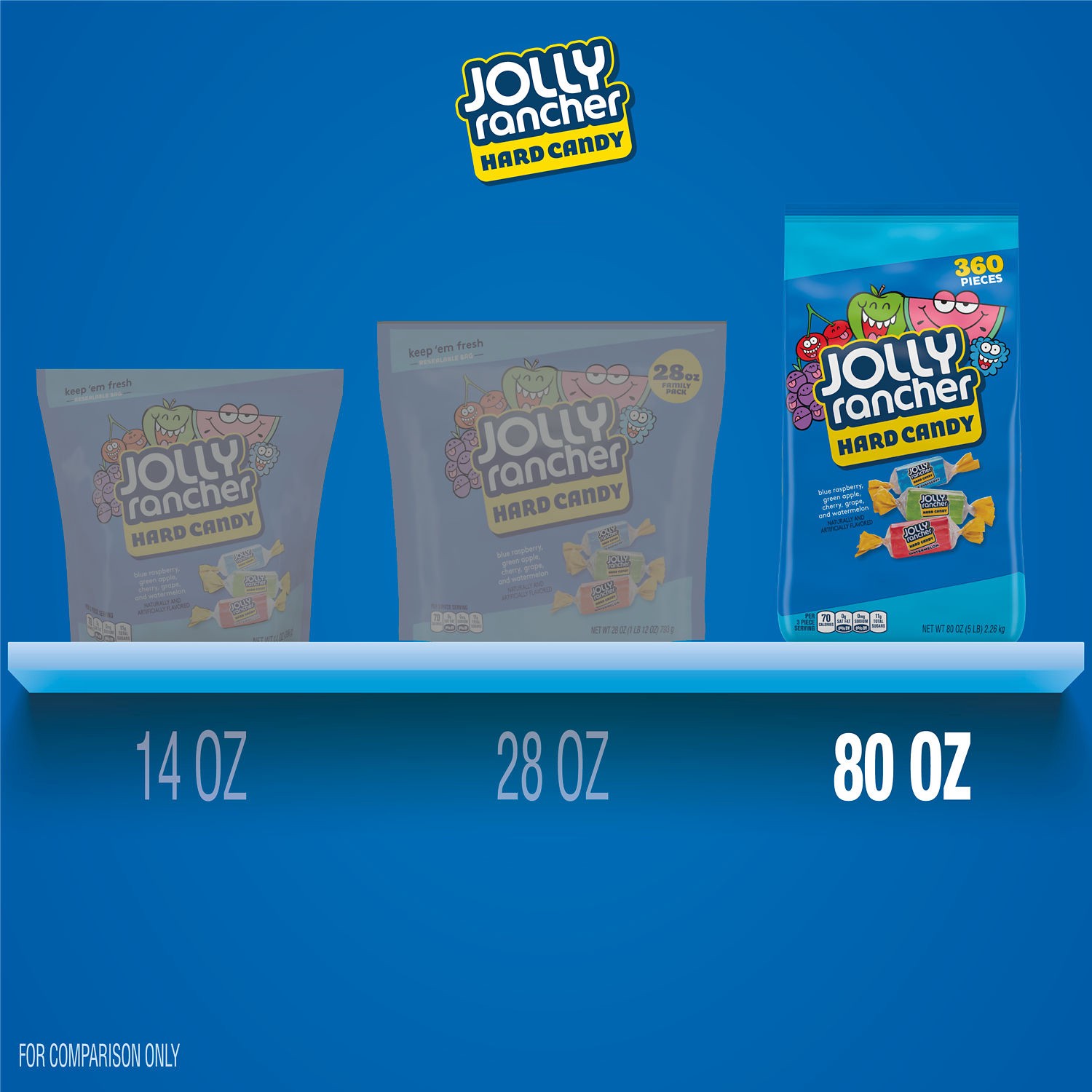 slide 2 of 8, Jolly Rancher Hard Candy 360 ea, 360 ct