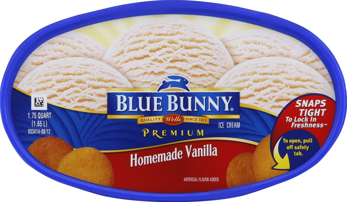 slide 2 of 4, Blue Bunny Premium Homemade Vanilla Ice Cream, 1.75 qt