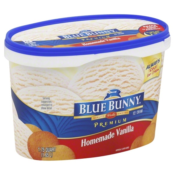 slide 1 of 4, Blue Bunny Premium Homemade Vanilla Ice Cream, 1.75 qt