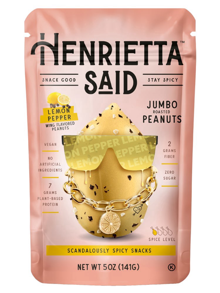 slide 1 of 2, Henrietta Said Jumbo Roasted Lemon Pepper Wing Flavored Peanuts 5 oz, 5 oz