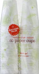 Natural Value Paper Cups 60 ea