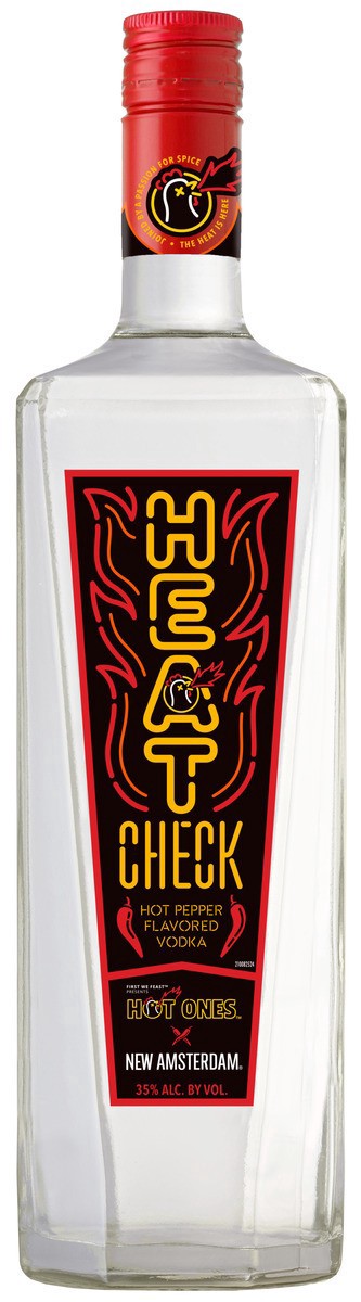 slide 3 of 3, New Amsterdam Heat Check Pepper Flavored Vodka 750ml, 750 ml