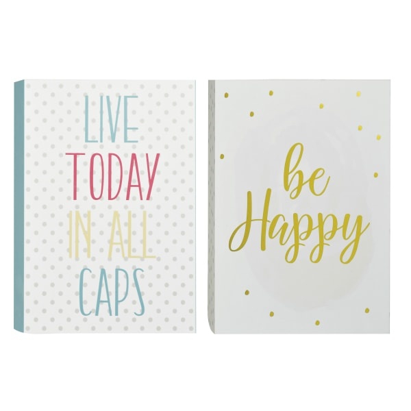 slide 1 of 3, Realspace Decorative Desk Art Box, 7'' X 5'', Assorted Motivational Designs, 7 in