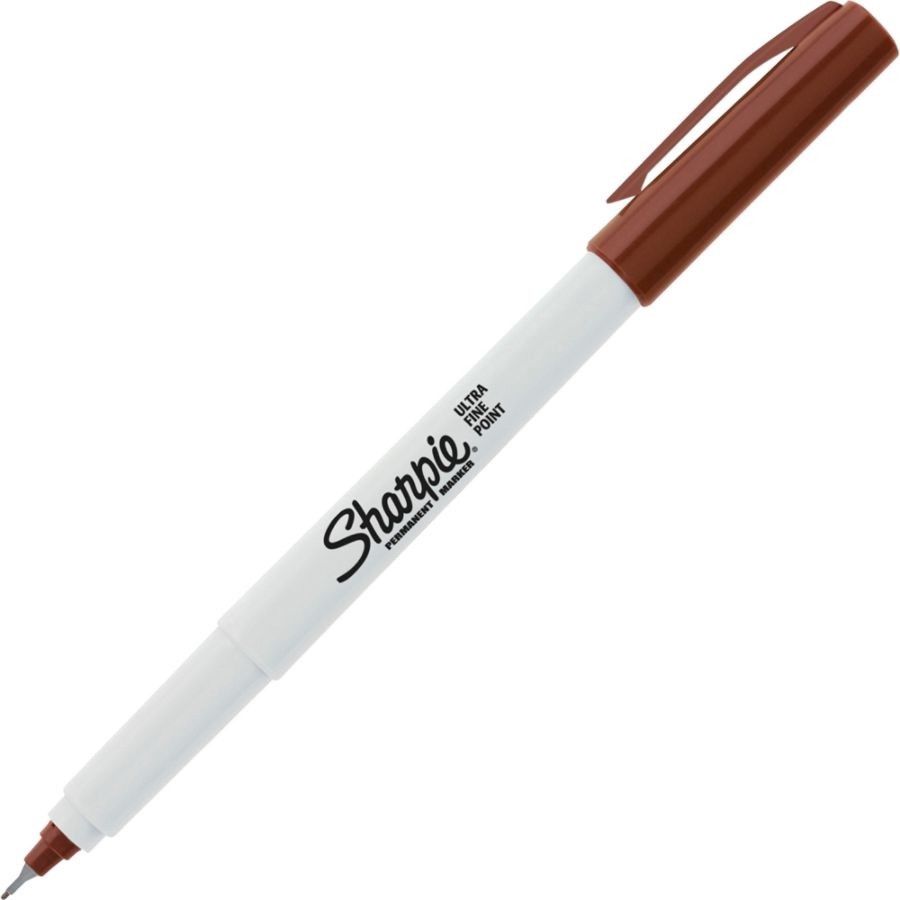 slide 2 of 2, Sharpie Permanent Ultra-Fine Point Marker, Brown, 1 ct