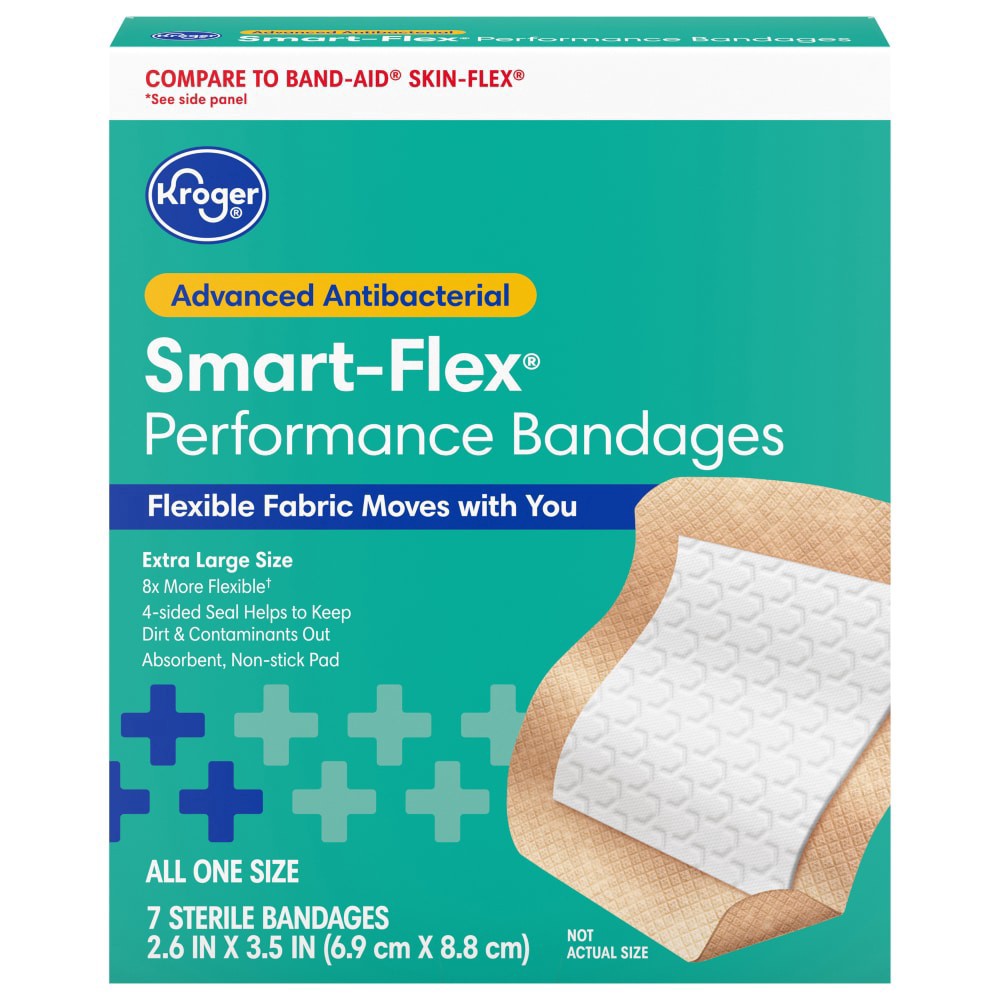 slide 5 of 6, Kroger Smart-Flex Performance Bandages, 7 ct