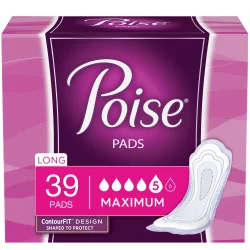 Poise Maximum Absorbency Long Incontinence Pads