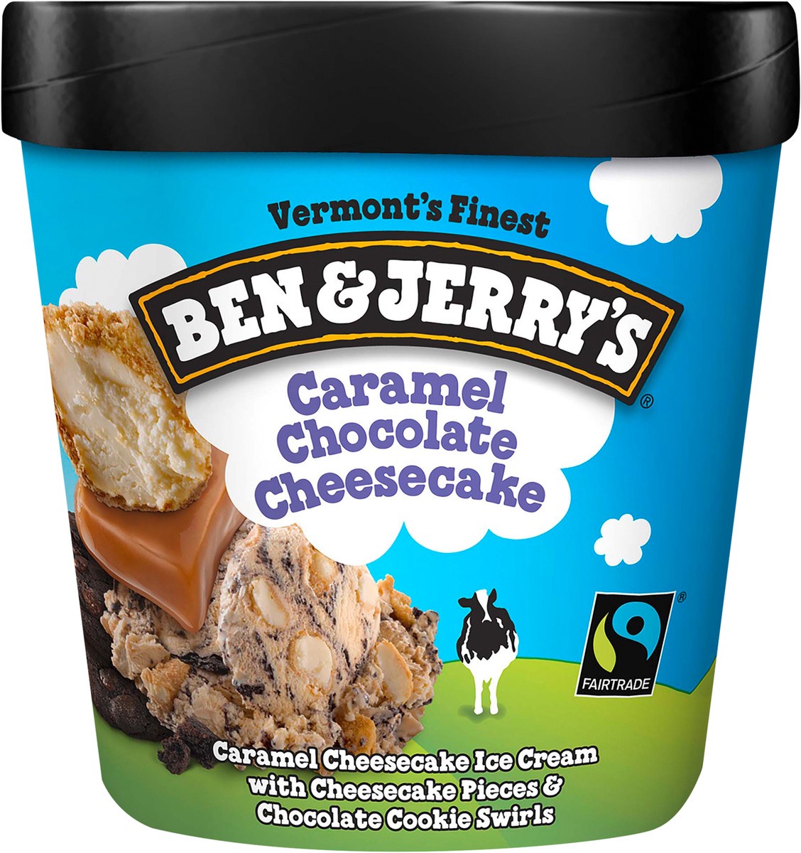 slide 3 of 4, Ben & Jerry's Caramel Chocolate Cheesecake Truffles Ice Cream, 1 pint