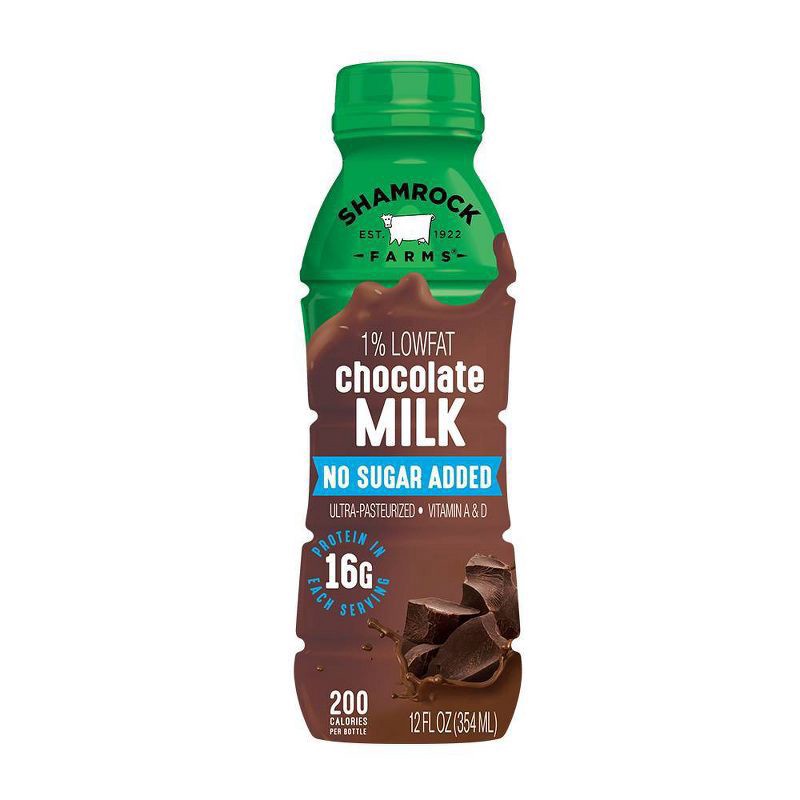 slide 1 of 9, Shamrock Farms 1% Chocolate Milk - 12 fl oz, 12 fl oz