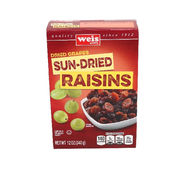 slide 1 of 1, Natural Seedless Raisins, 12 oz
