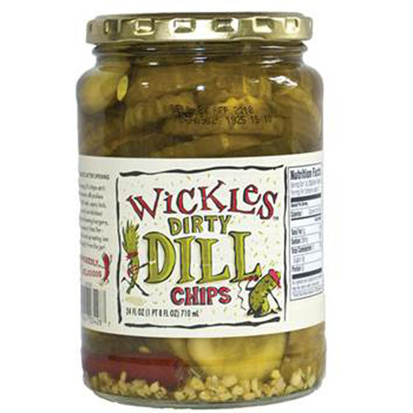 slide 1 of 1, Wickles Dirty Dill Chips, 24 fl oz
