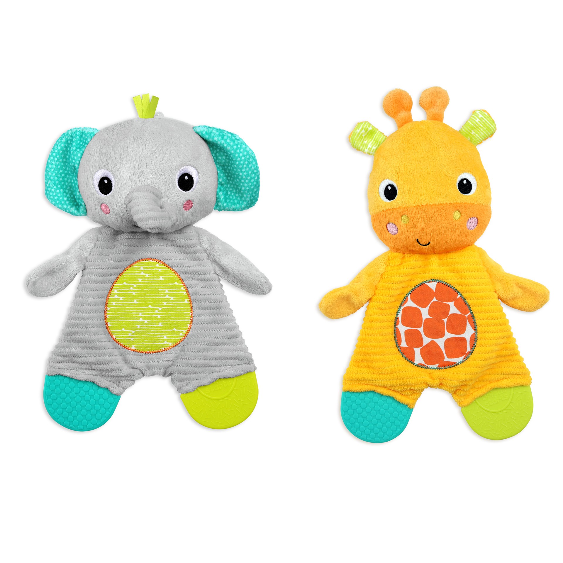 slide 1 of 8, Bright Starts Snuggle & Teethe Plush Teether Toy, Assortment, 1 ct