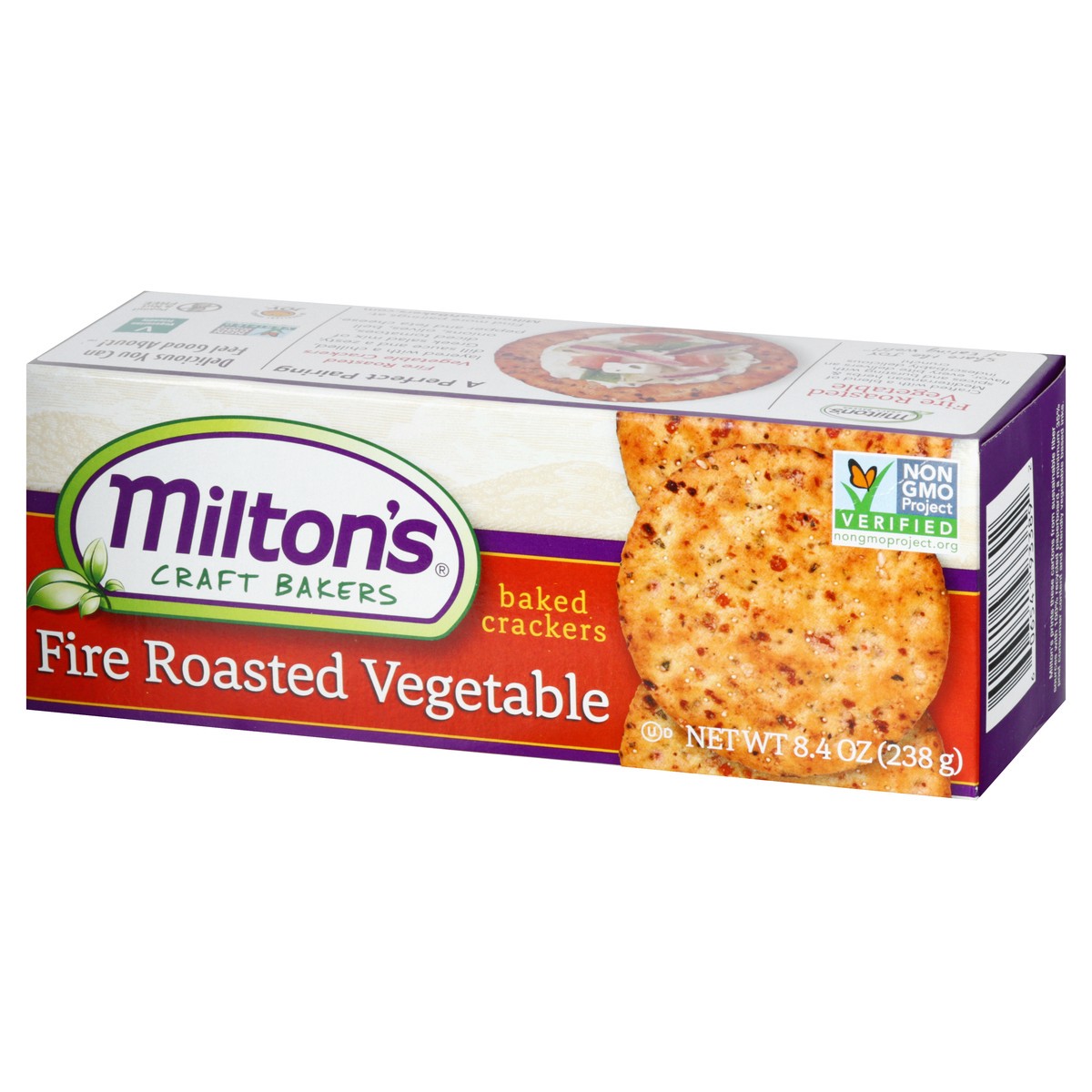 slide 10 of 10, Milton's Fire Roasted Vegetable Gourmet Crackers 8.4 oz, 8.4 oz