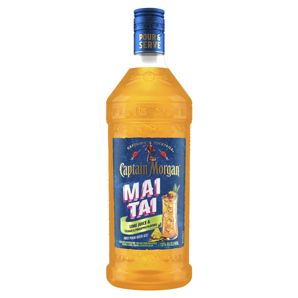 slide 1 of 7, Captain Morgan Mai Tai Ready to Serve - 1.75L Bottle, 1.75 liter