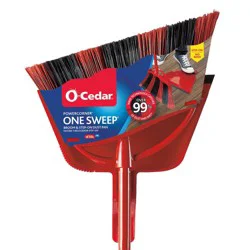 O Cedar PowerCorner One Sweep Large Broom with Step On Dust Pan