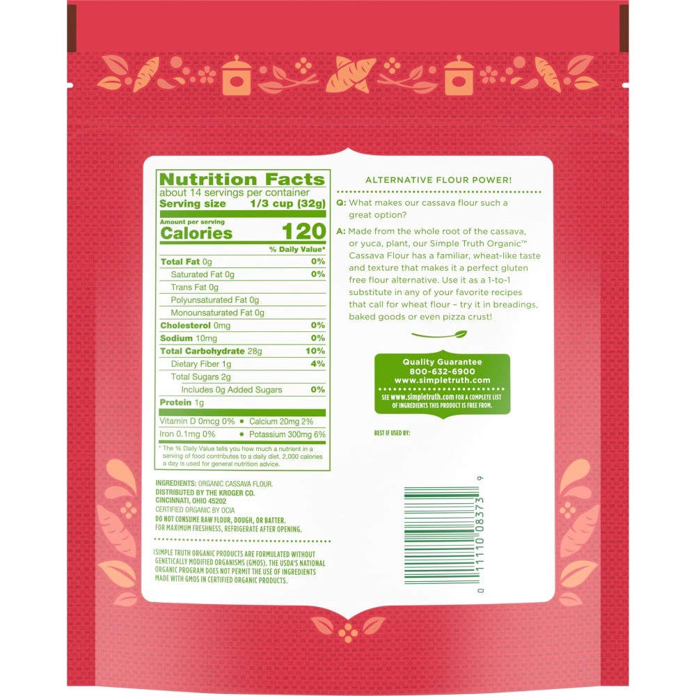 slide 3 of 4, Simple Truth Organic Gluten Free Cassava Flour, 16 oz