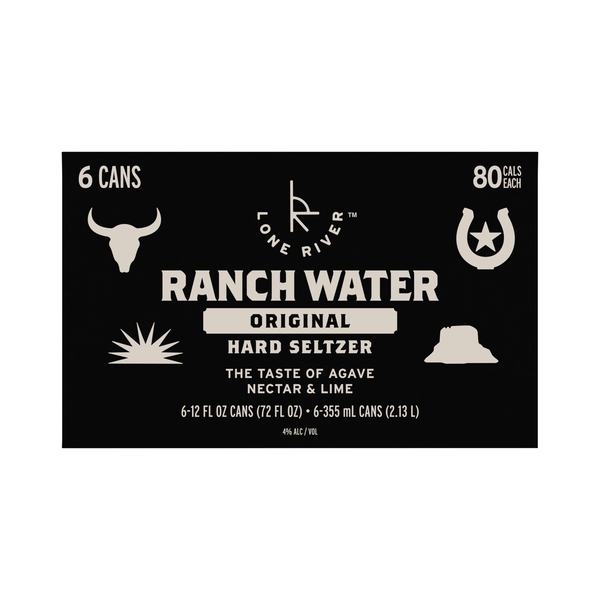 slide 1 of 13, Lone River Ranch Water Original Hard Seltzer, 4% ABV, 6 ct; 12 fl oz