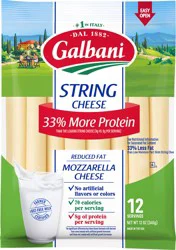Galbani String Cheese, Reduced Fat, Mozzarella