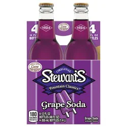 Stewart's Grape Soda - 4 ct; 48 fl oz