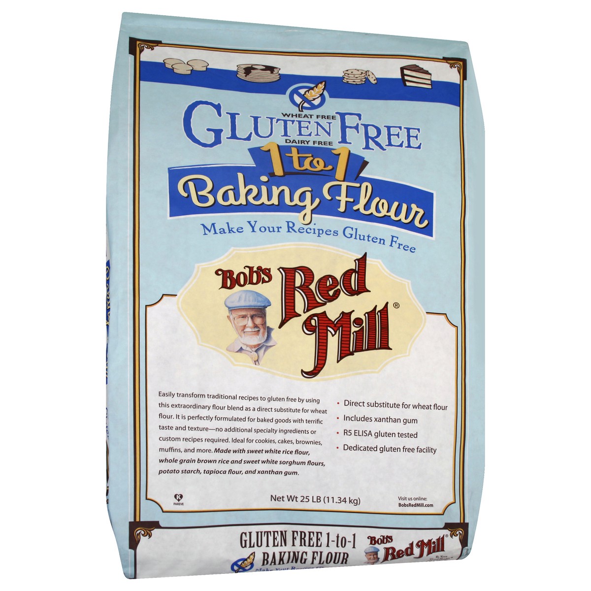 slide 6 of 13, Bob's Red Mill Baking Flour 25 lb, 25 lb