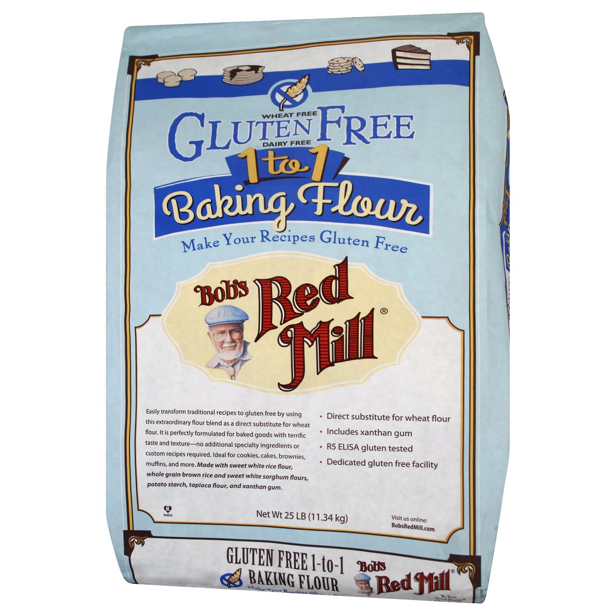 slide 7 of 13, Bob's Red Mill Baking Flour 25 lb, 25 lb