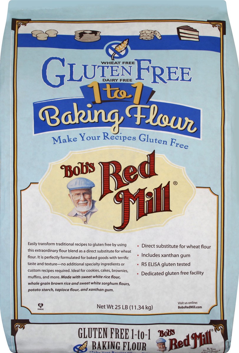 slide 10 of 13, Bob's Red Mill Baking Flour 25 lb, 25 lb