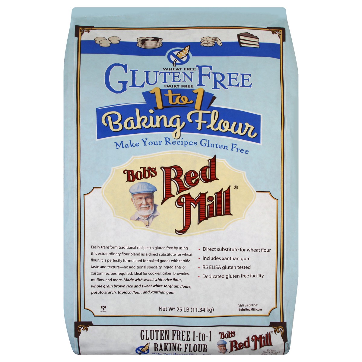 slide 2 of 13, Bob's Red Mill Baking Flour 25 lb, 25 lb