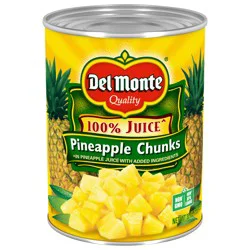 Del Monte Pineapple Chunks in 100% Juice, 20 oz Can